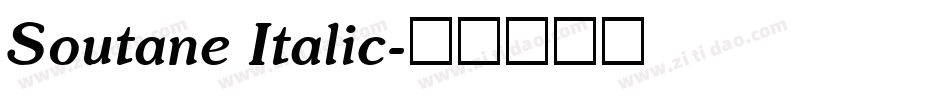 Soutane Italic字体转换